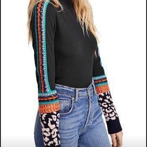 Free People Switch it Up Thermal Sz M Black